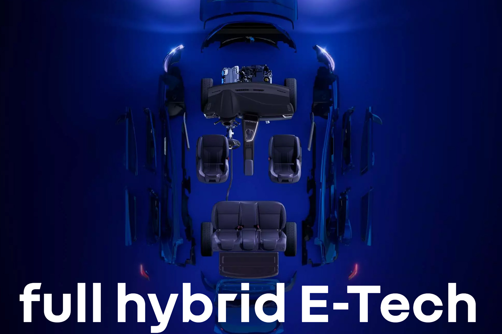 Illustration de la motorisation full hybrid E-Tech de la Renault Clio