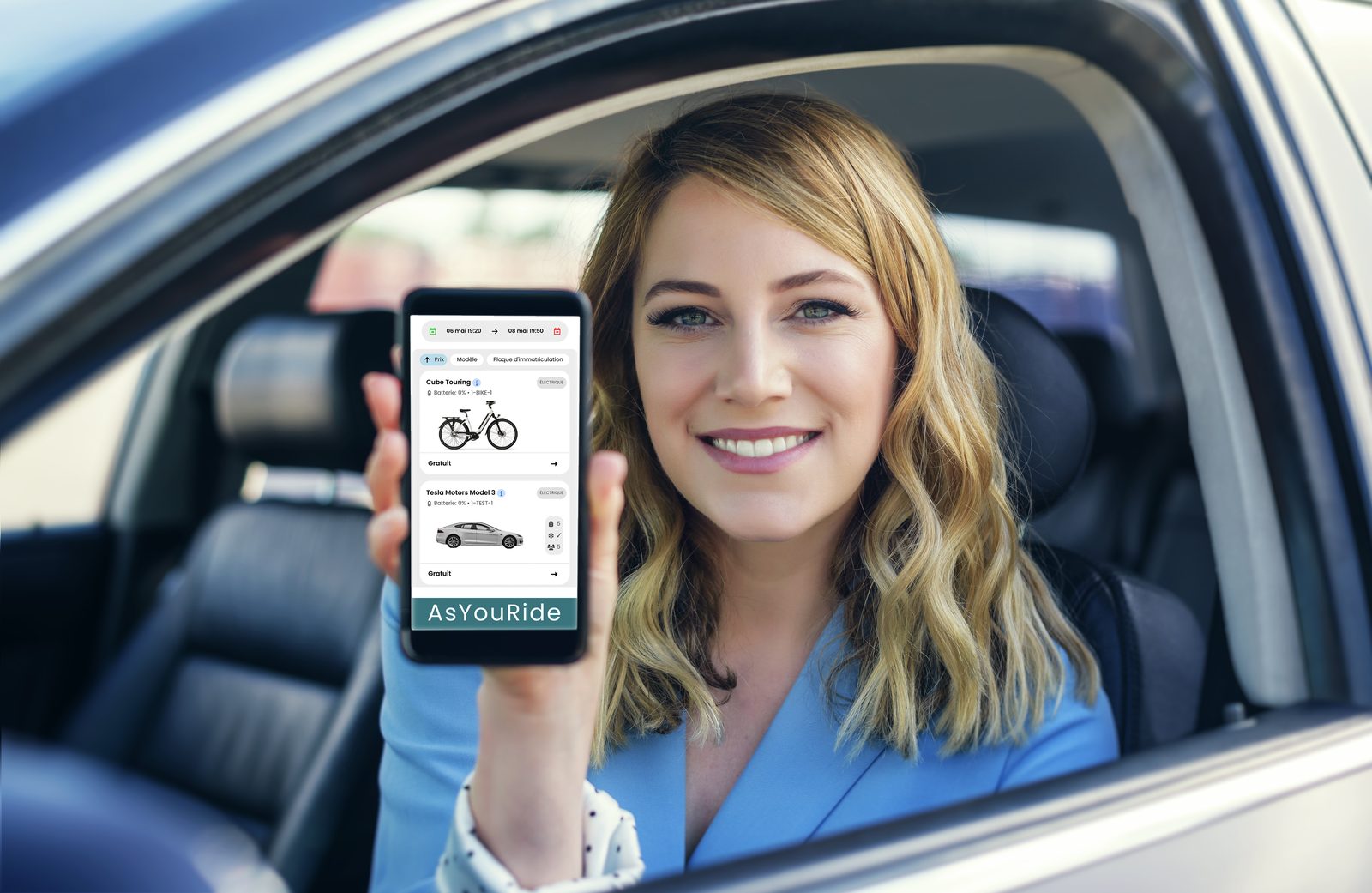 Véhicule électrique AsYouRide utilisé pour l’autopartage en entreprise