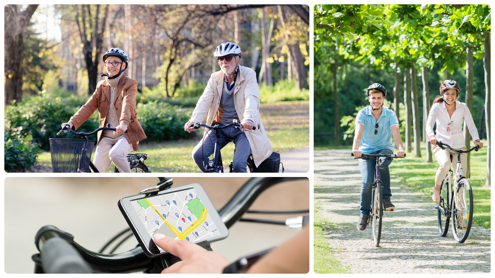 Parcours vélo électrique partagé et itinéraires cyclables