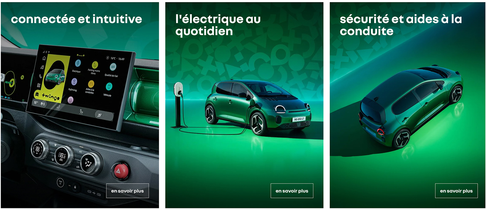 Renault Twingo électrique utilisée pour un déplacement professionnel en ville